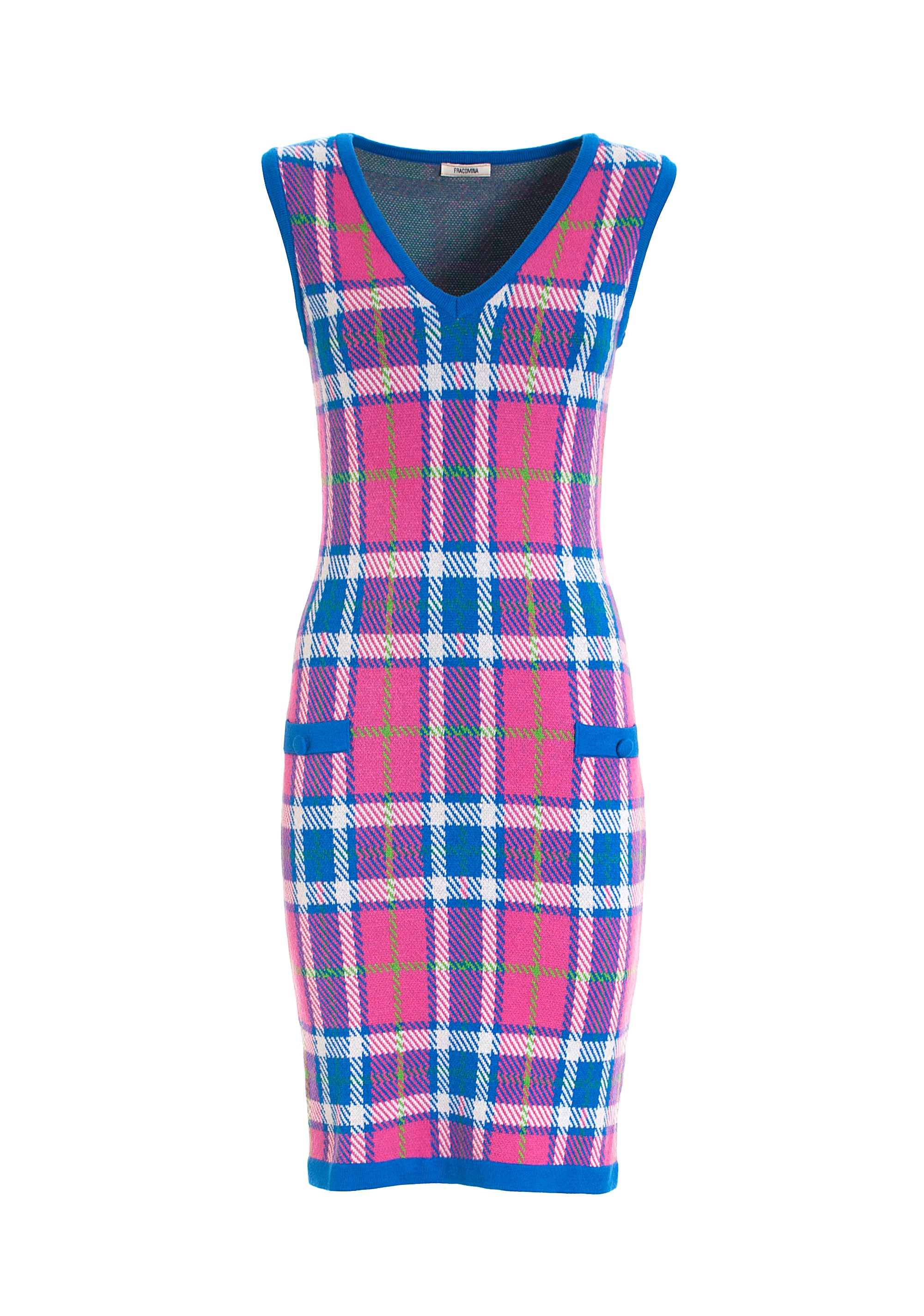 Abito slim mini in jacquard tartan-FRACOMINA-FR22WD5003K49301-210-FA-XS