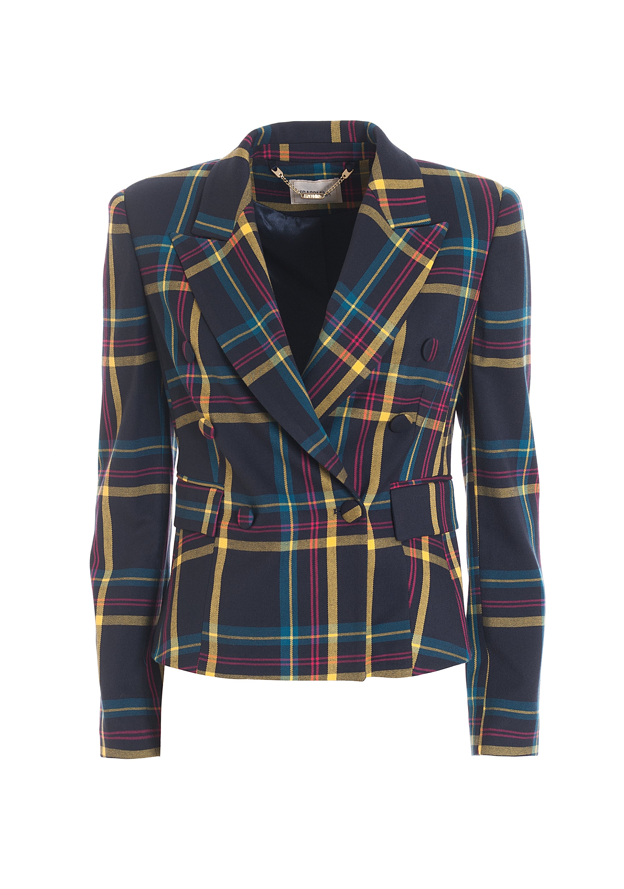 Blazer regular doppio petto in tartan-FRACOMINA-FR22WJ2005W575O2-210-FA-XS