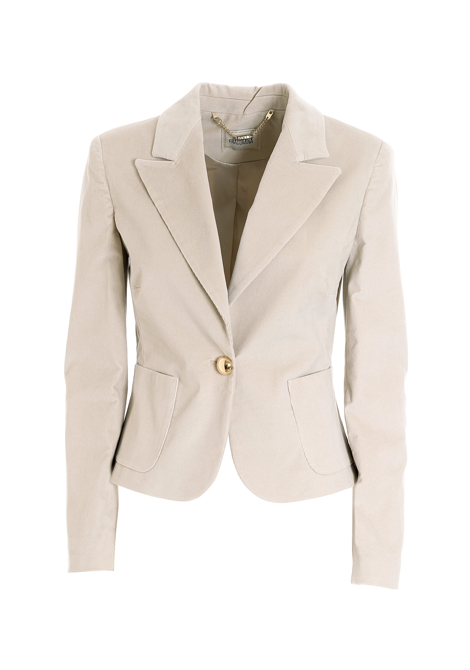 Blazer regular mono petto in velluto 1000 righe-FRACOMINA-FR22WJ2006W56701-L20-FA-XS