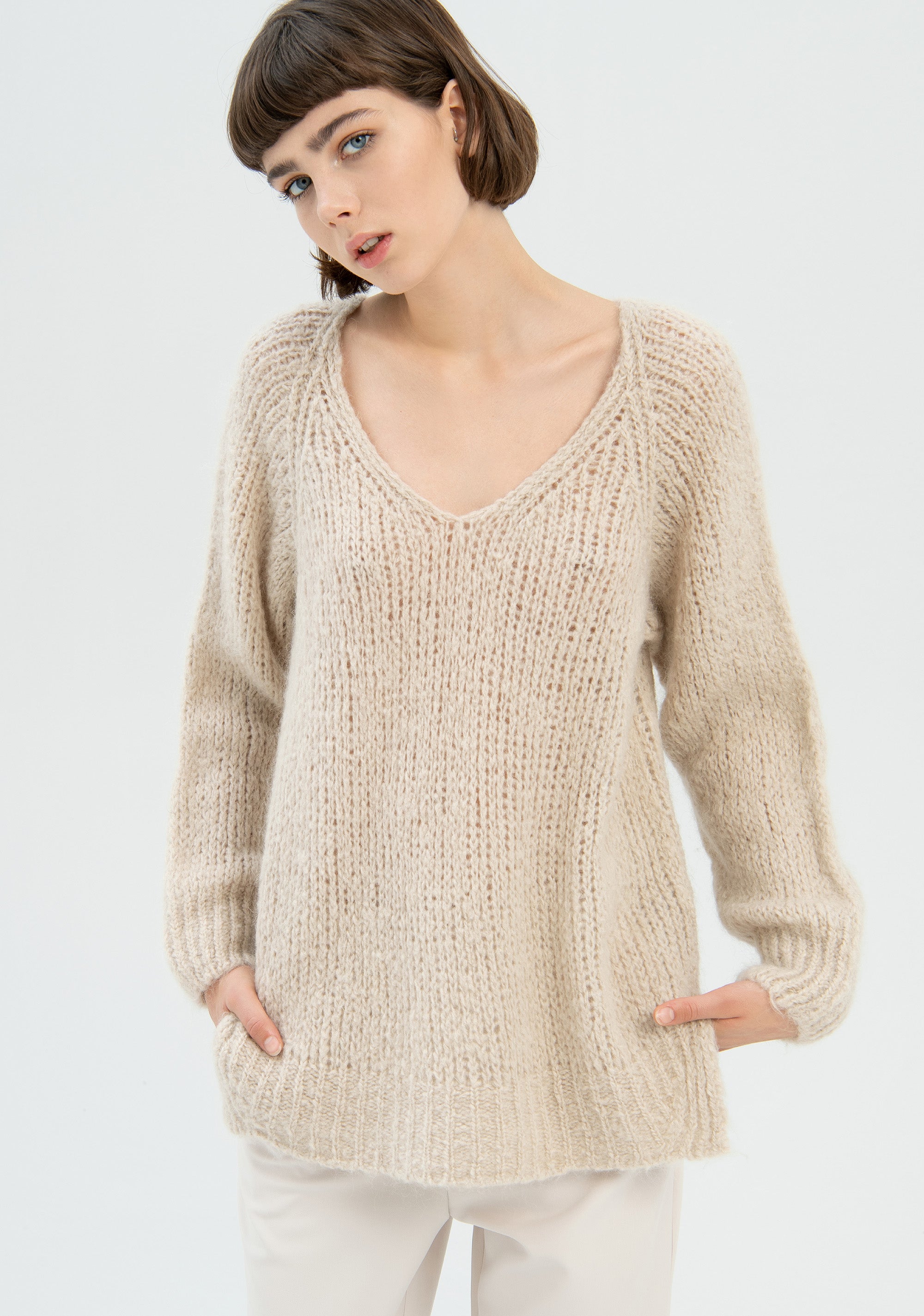 Maglia ampia con mohair-FRACOMINA-FR22WT7048K495F8-L20-FA-XS