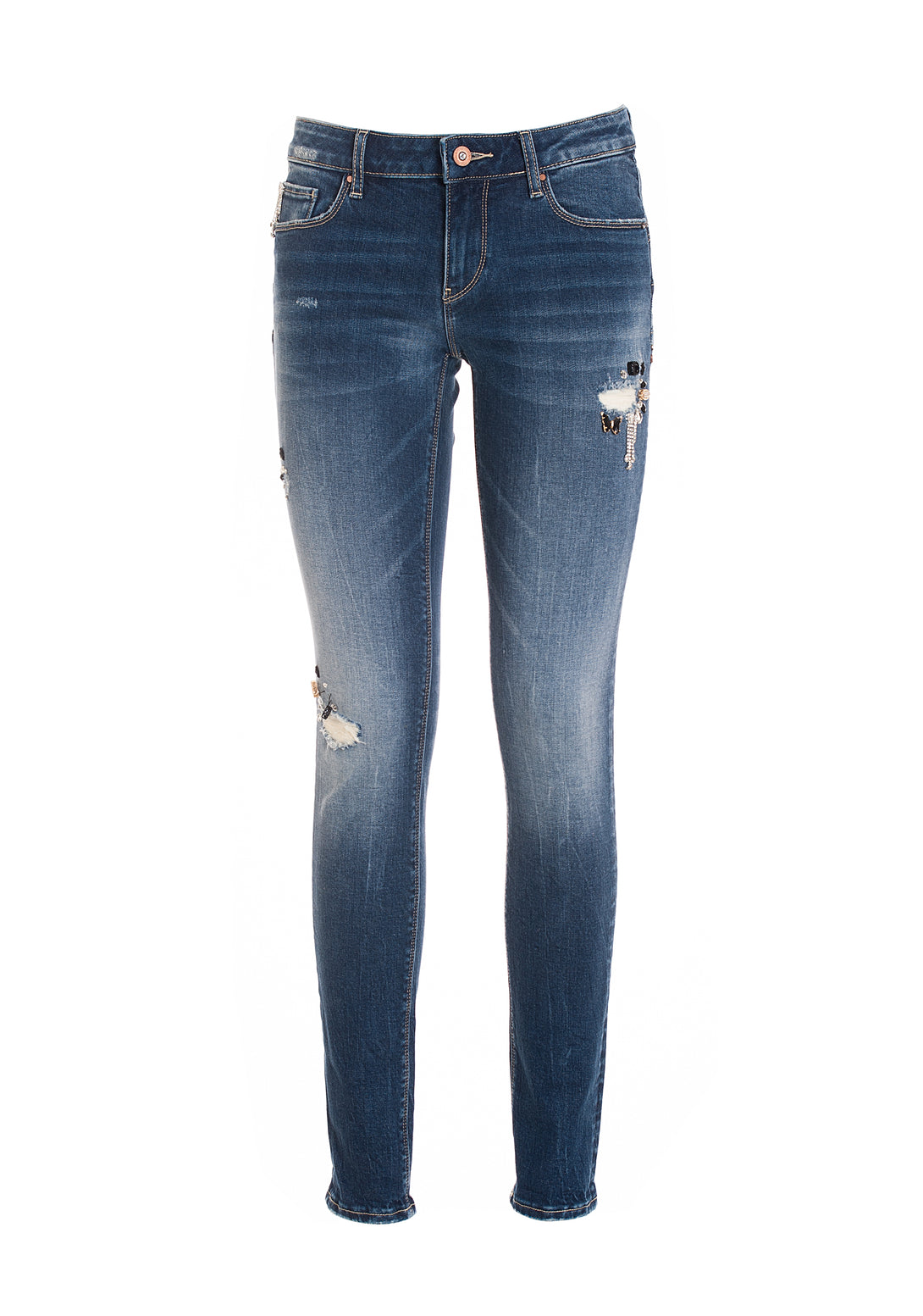 Jeans skinny in denim con lavaggio strong-FRACOMINA-FR22WV1001D42002-430-JN-24
