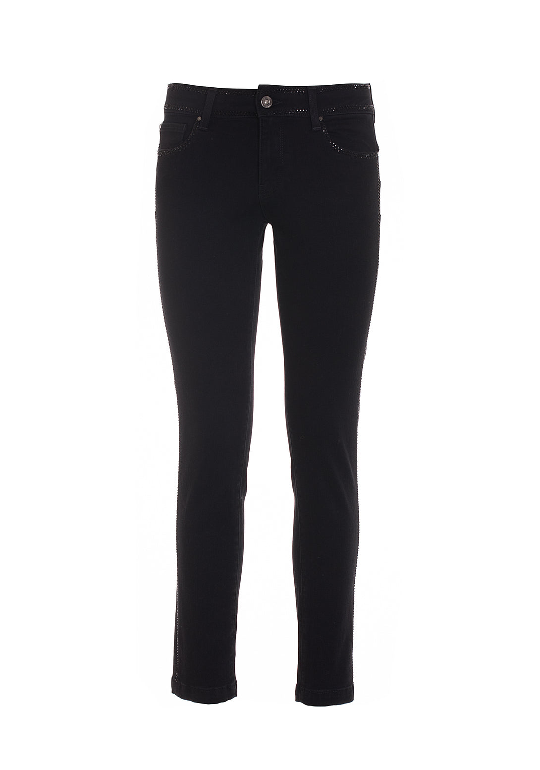 Jeans skinny in denim nero con lavaggio scuro-FRACOMINA-FR22WV1001D45101-053-JN-24