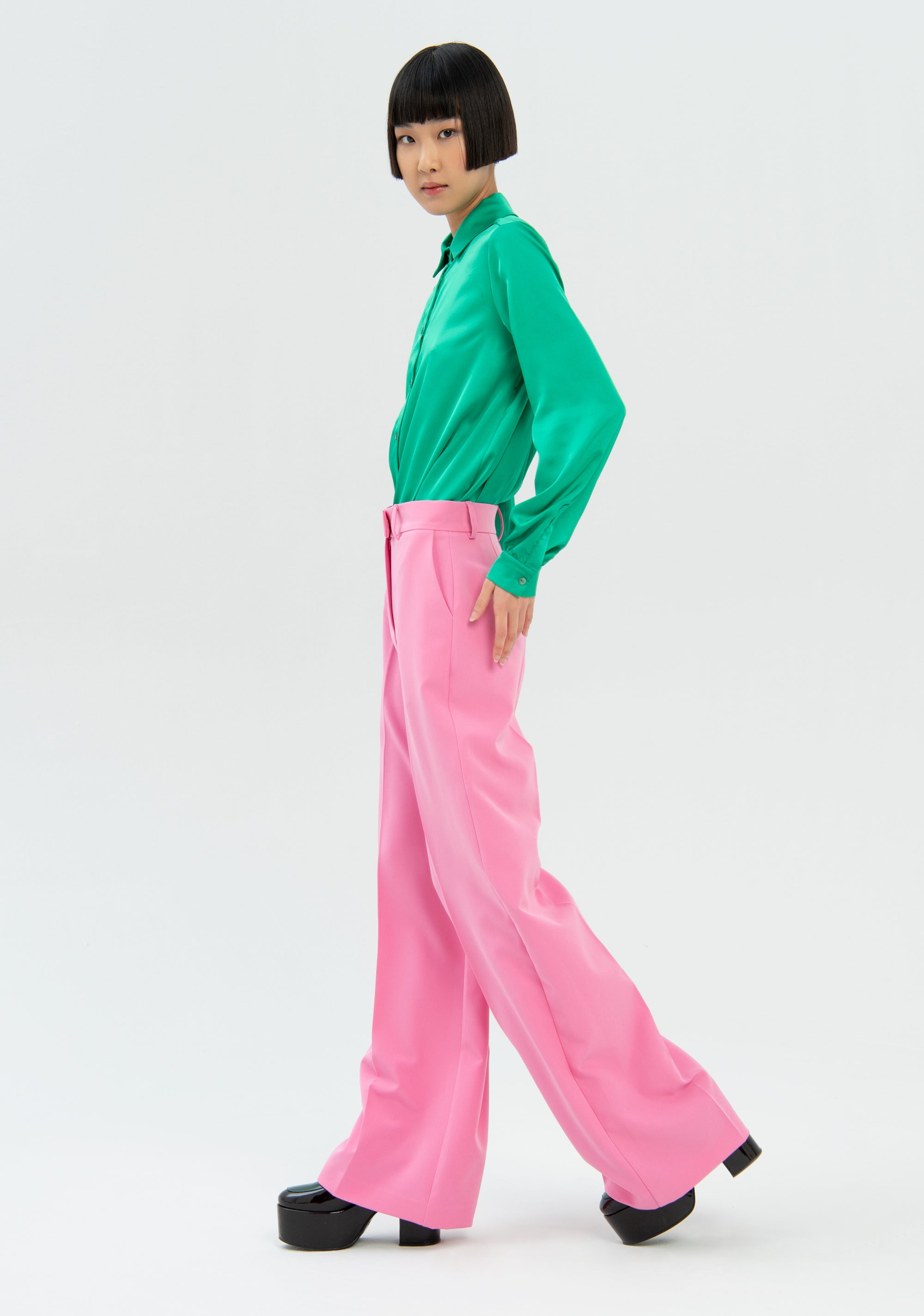 Pantalone palazzo flare in tessuto tecnico-FRACOMINA-FR22WV3008W42901-226-FP-36