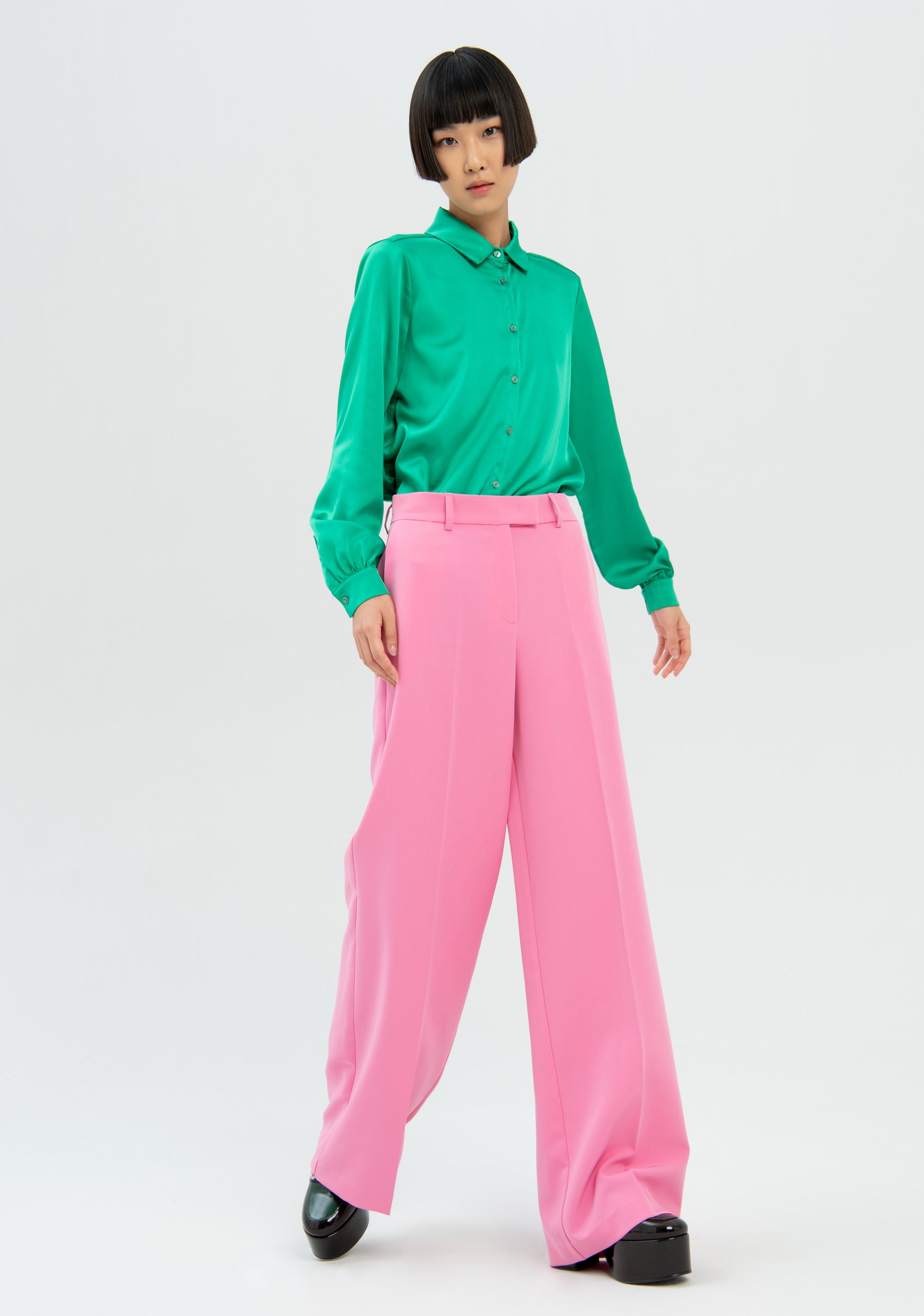 Pantalone palazzo flare in tessuto tecnico-FRACOMINA-FR22WV3008W42901-226-FP-36