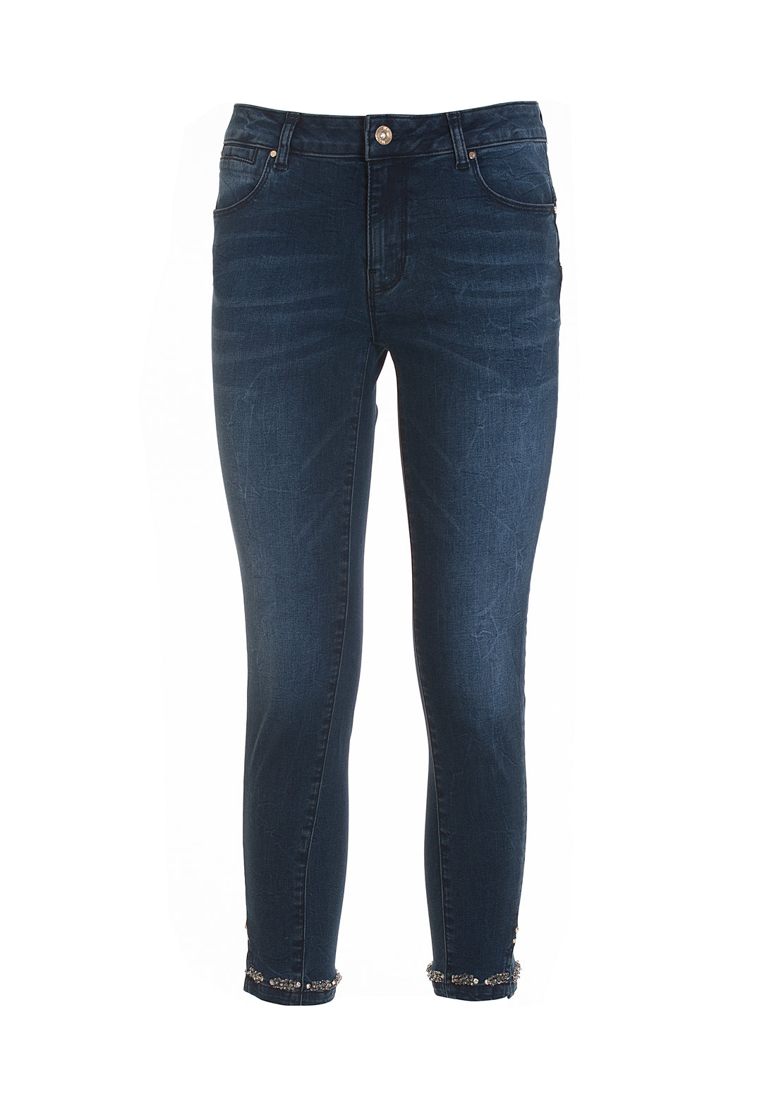 Jeans slim effetto shape up in denim con lavaggio scuro-FRACOMINA-FR22WV9002D401O6-130-JN-24