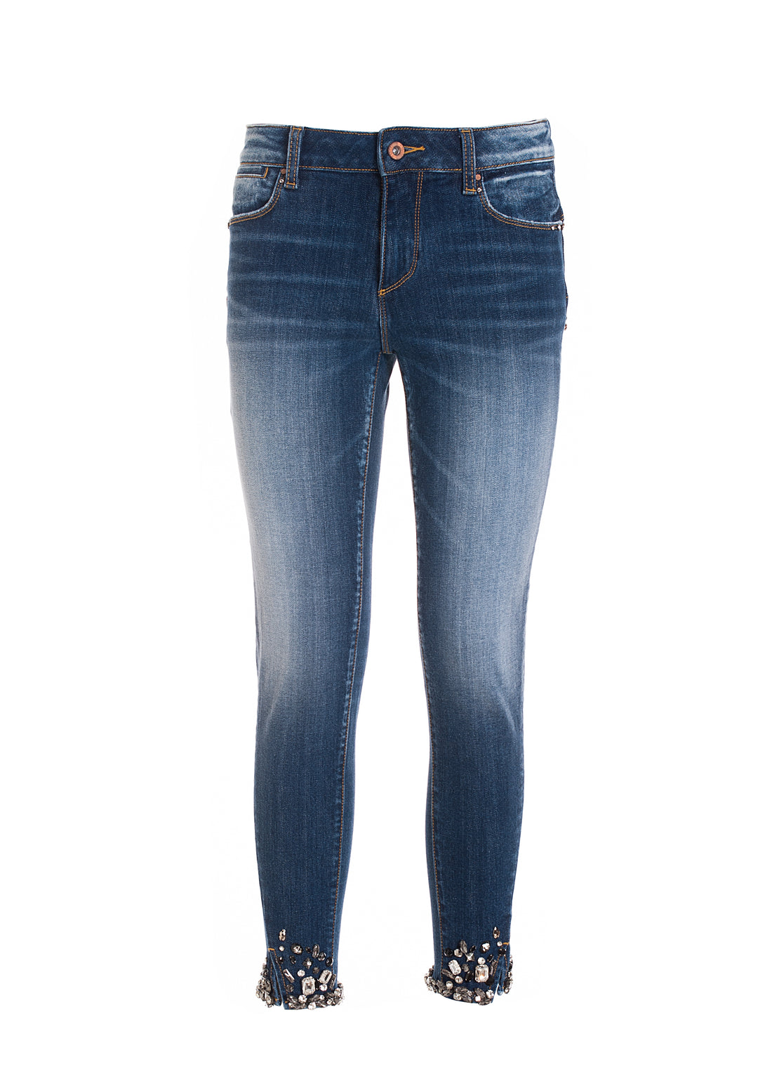 Jeans slim effetto shape up in denim con lavaggio strong-FRACOMINA-FR22WV9002D42002-A99-JN-24