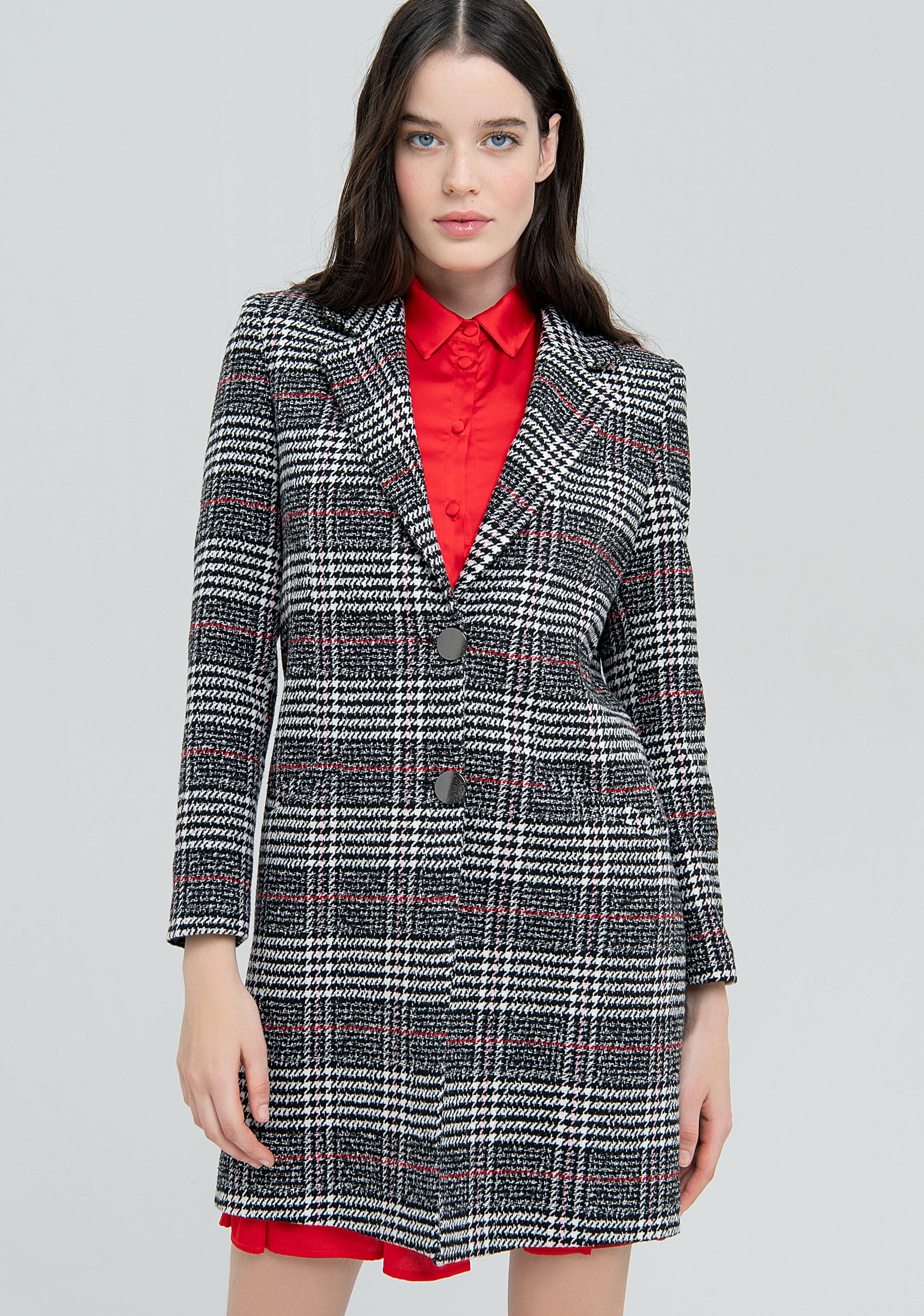 Cappotto regular in tartan-FRACOMINA-FS22WC1004W58501-L68-FA-XS