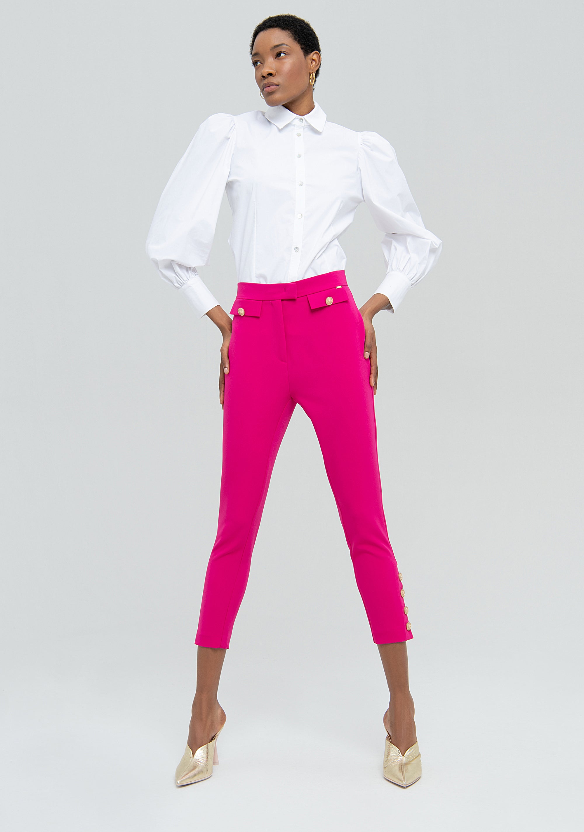 Pantalone slim in tessuto tecnico stretch