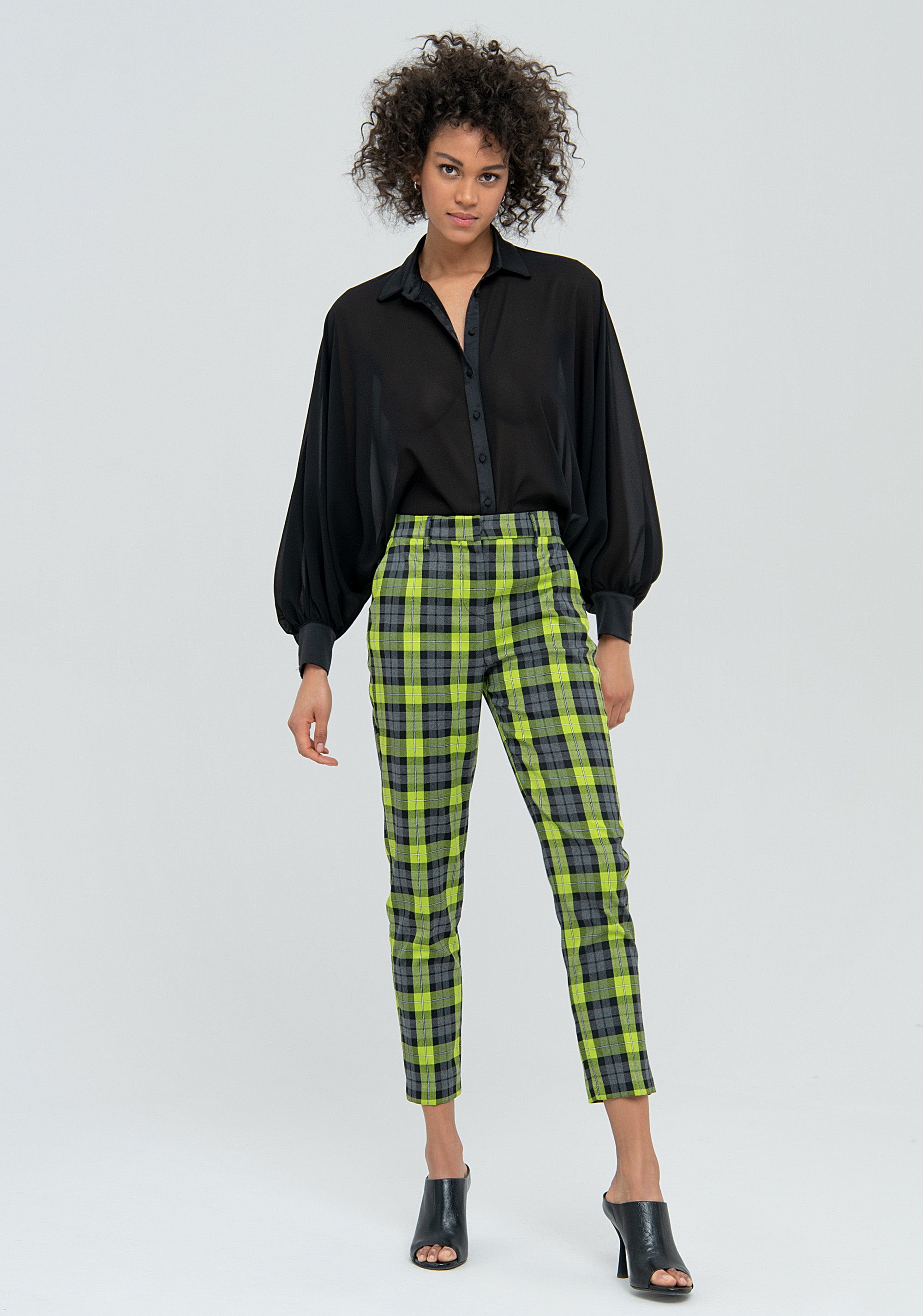 Pantalone chino regular in tartan