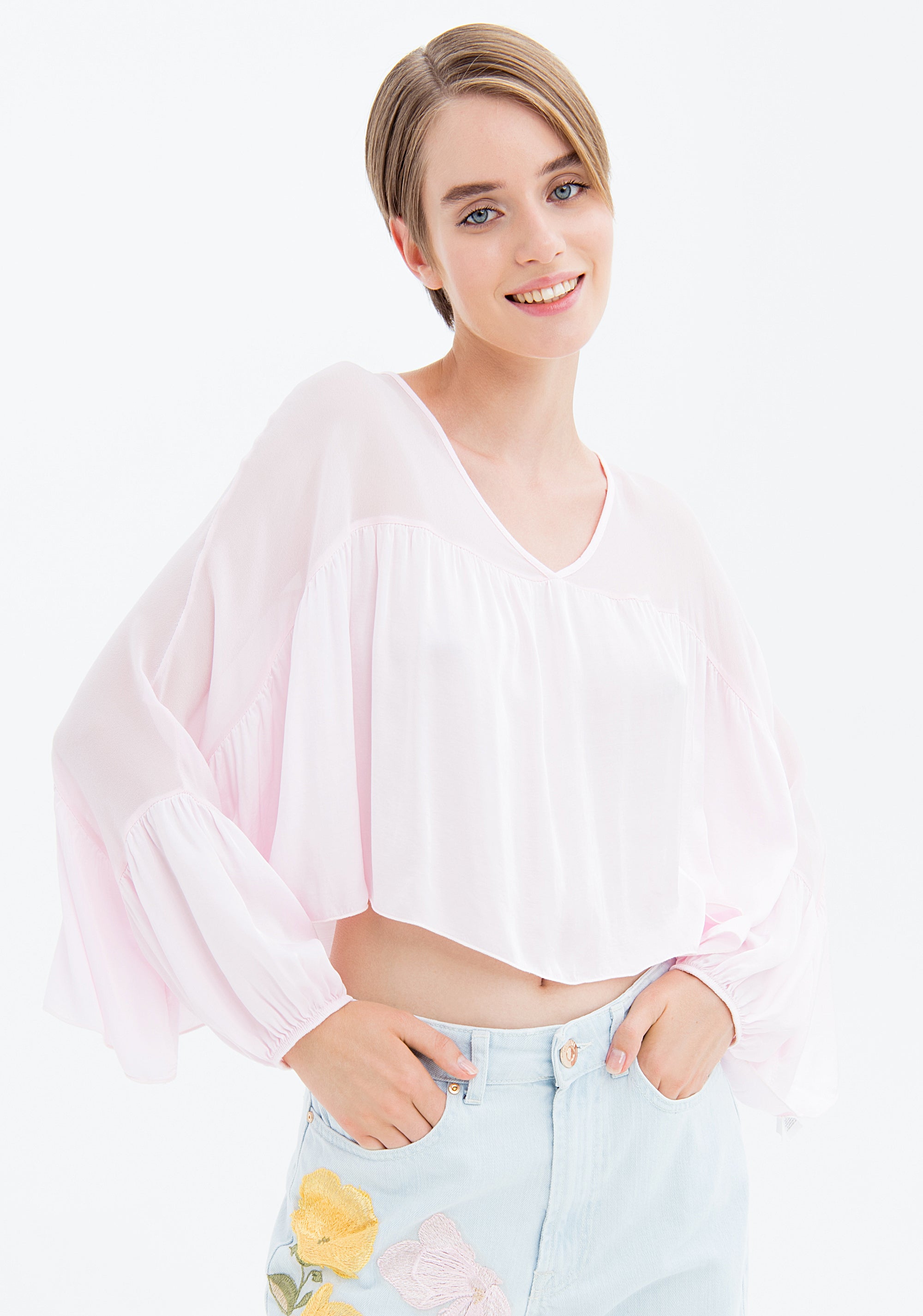 Blusa over in viscosa