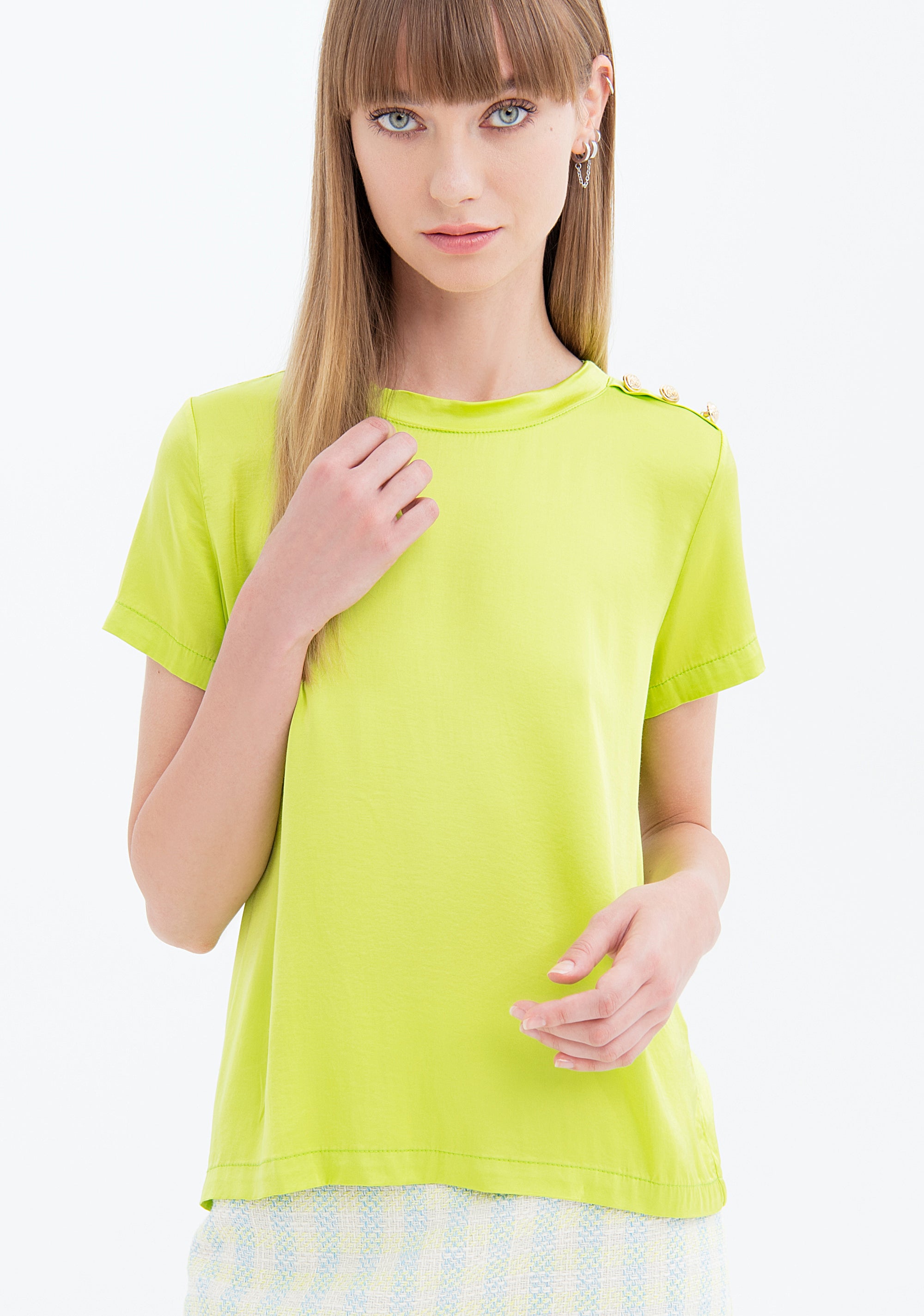 Blusa regular in viscosa