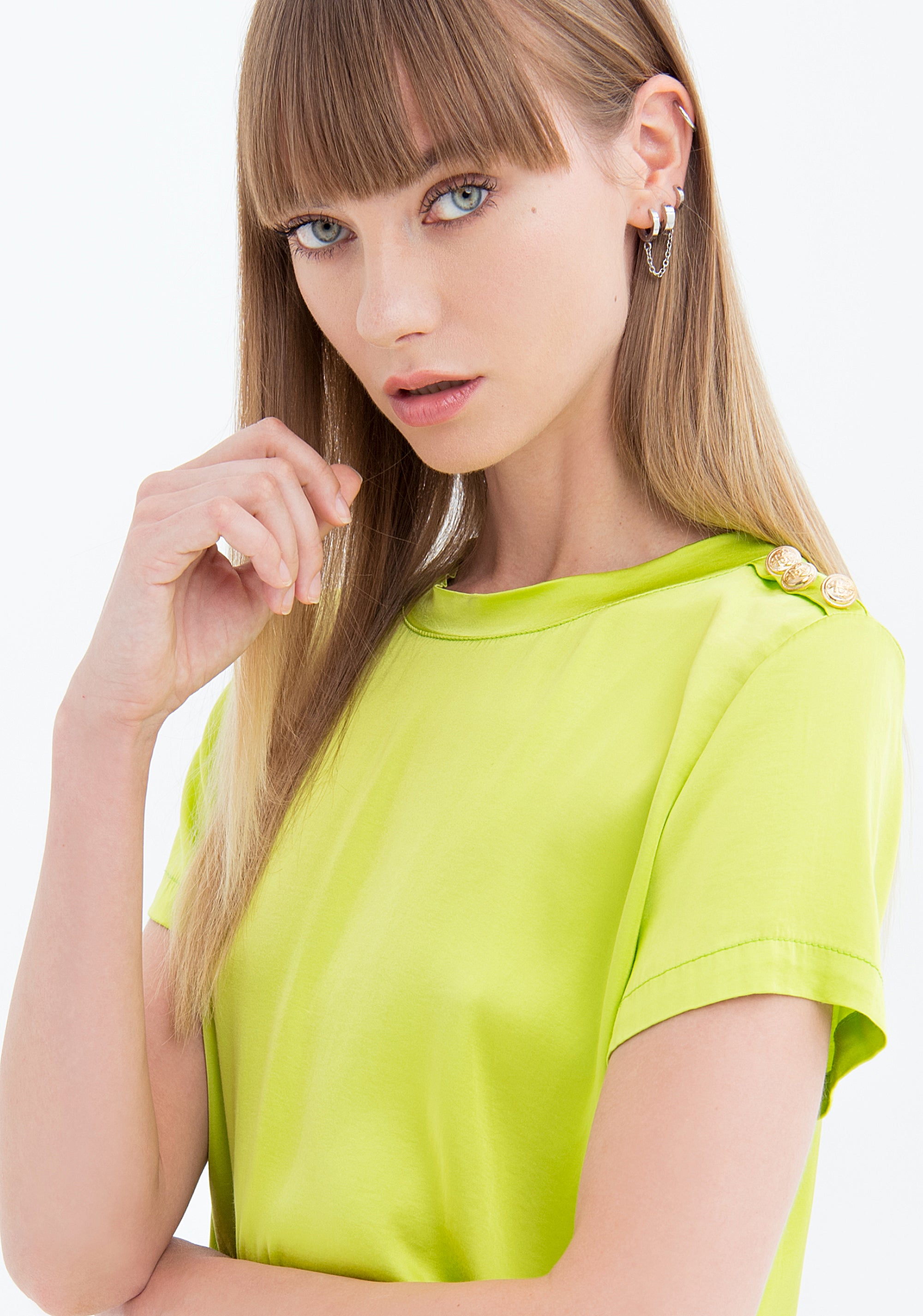 Blusa regular in viscosa