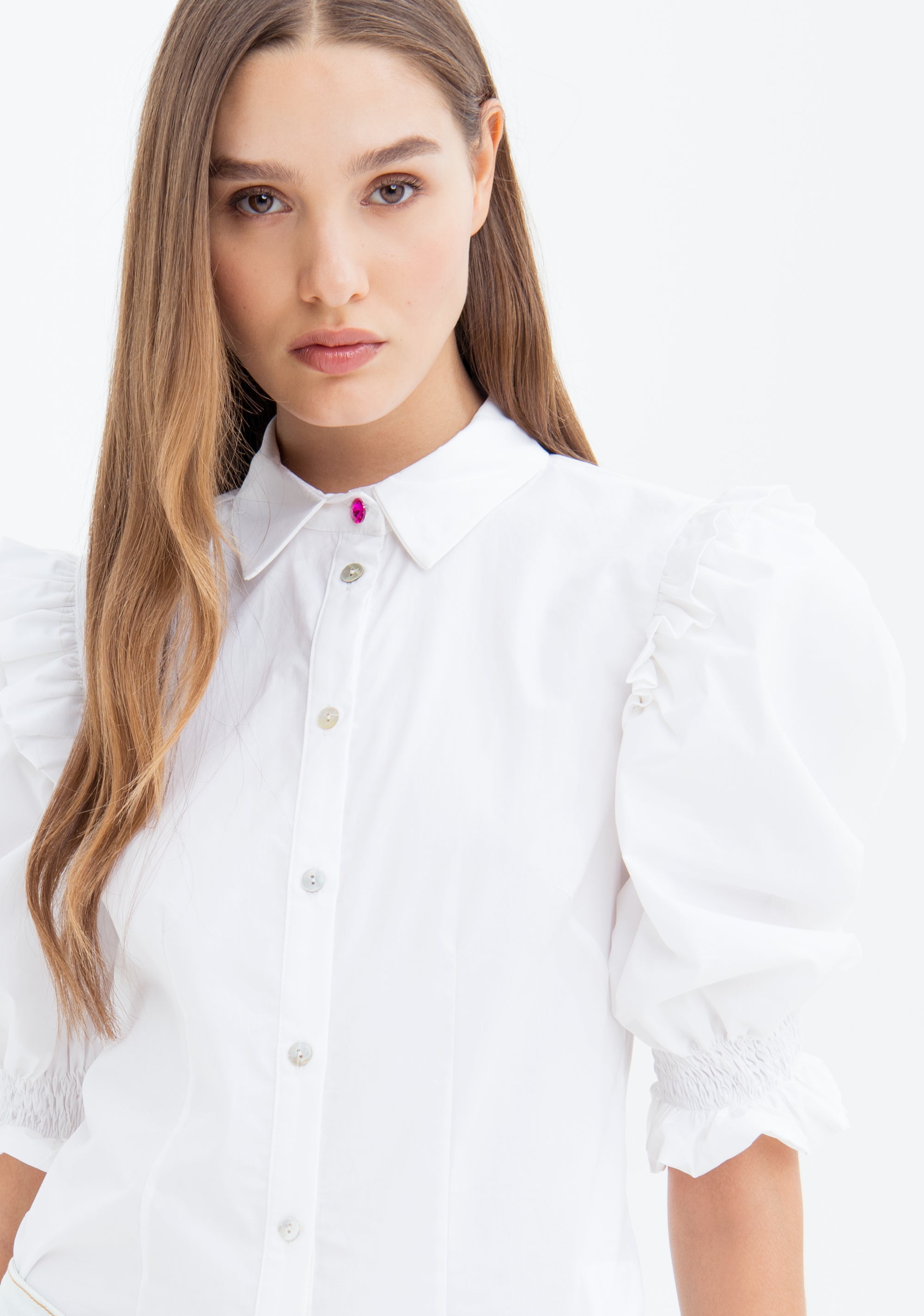 Camicia regular in popeline